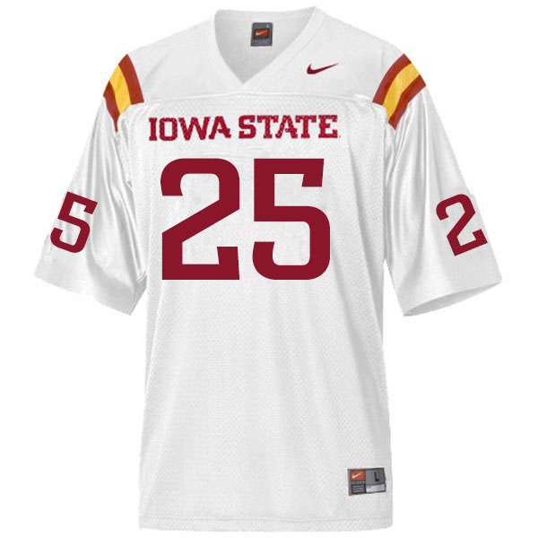 Iowa State Cyclones Men's #25 Tyler Rodgers Nike NCAA Authentic White College Stitched Football Jersey CS42R35MT